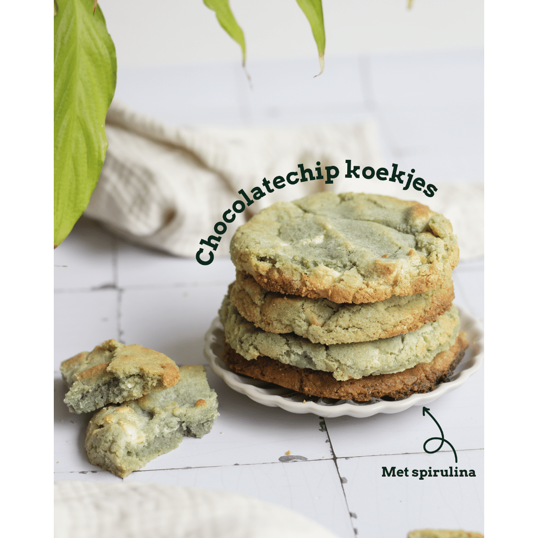 Chocolate Chip Cookies met Spirulina